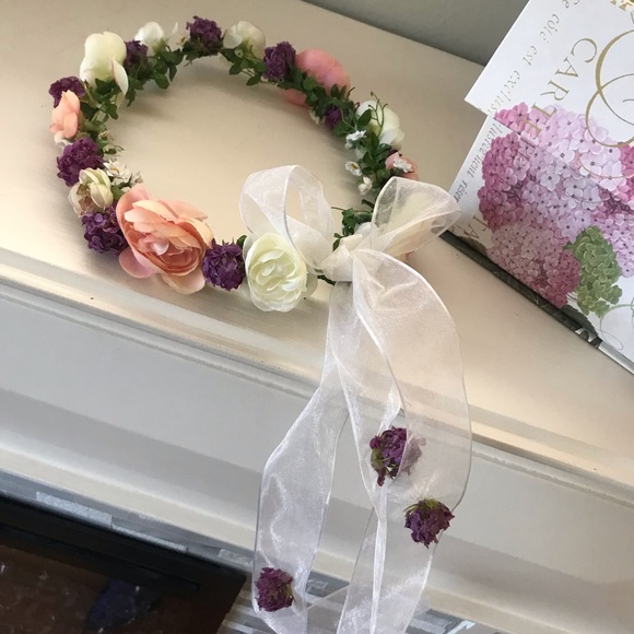 🌸Boho Floral hair Crown Prom, Wedding NWOT - Picture 6 of 8